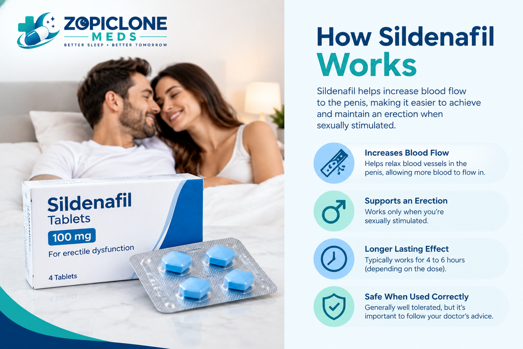 Sildenafil How It Works Infographic